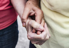 Senior Women Holding Hands Close-up
