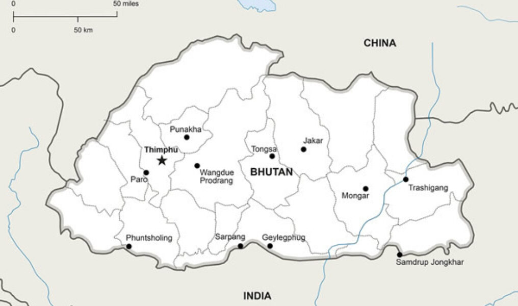 Bhutan_map_insert_public_domain