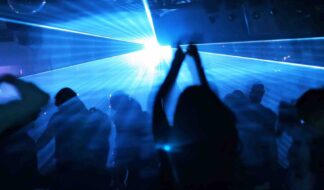 Silhouettes of dancing people-070715221
