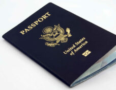 us passport on white
