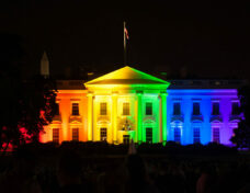 The White House Lit in Rainbow Colors