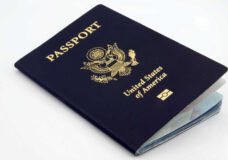 us passport on white