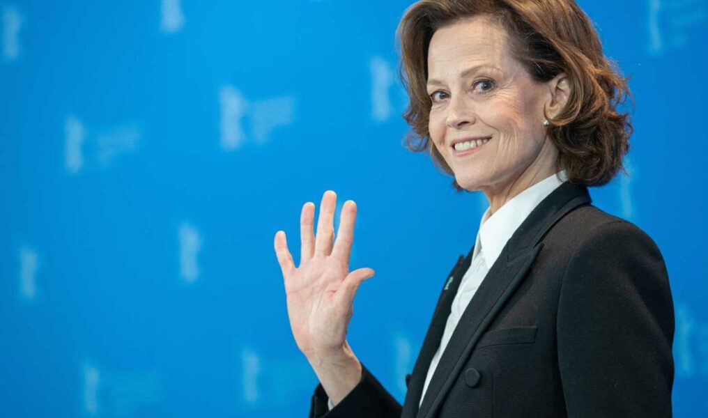 Sigourney Weaver poses at the "My Salinger Year" photo call during the 70th Berlinale Film Festival