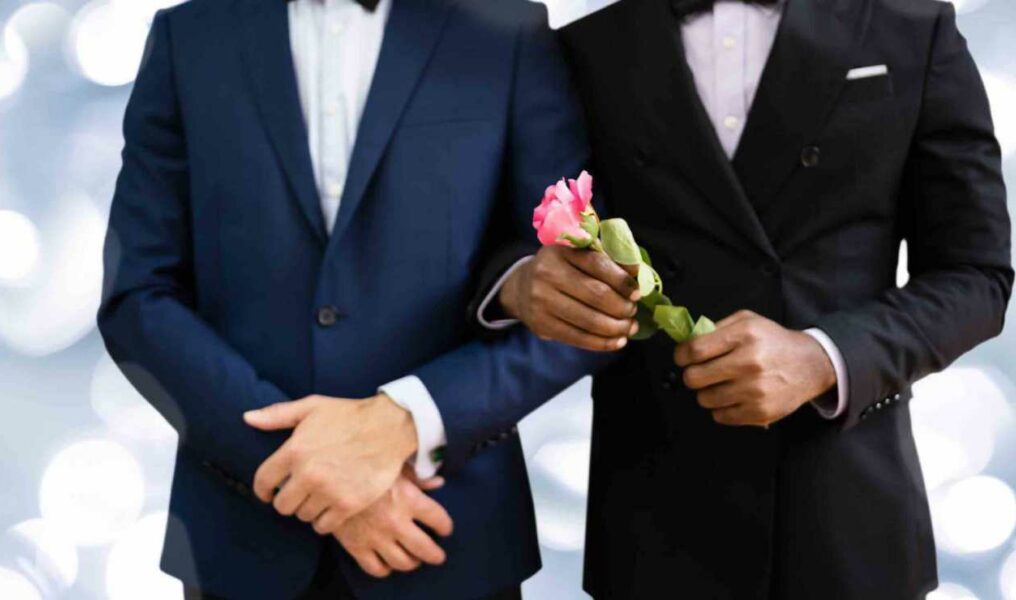 Gay Wedding Or Homosexual Men Marriage. People Relationship