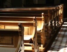 Church wooden bench-070712002