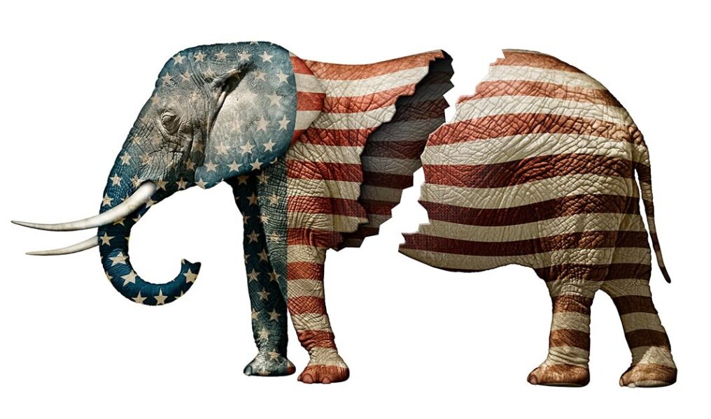 Fractured Republican Elephant