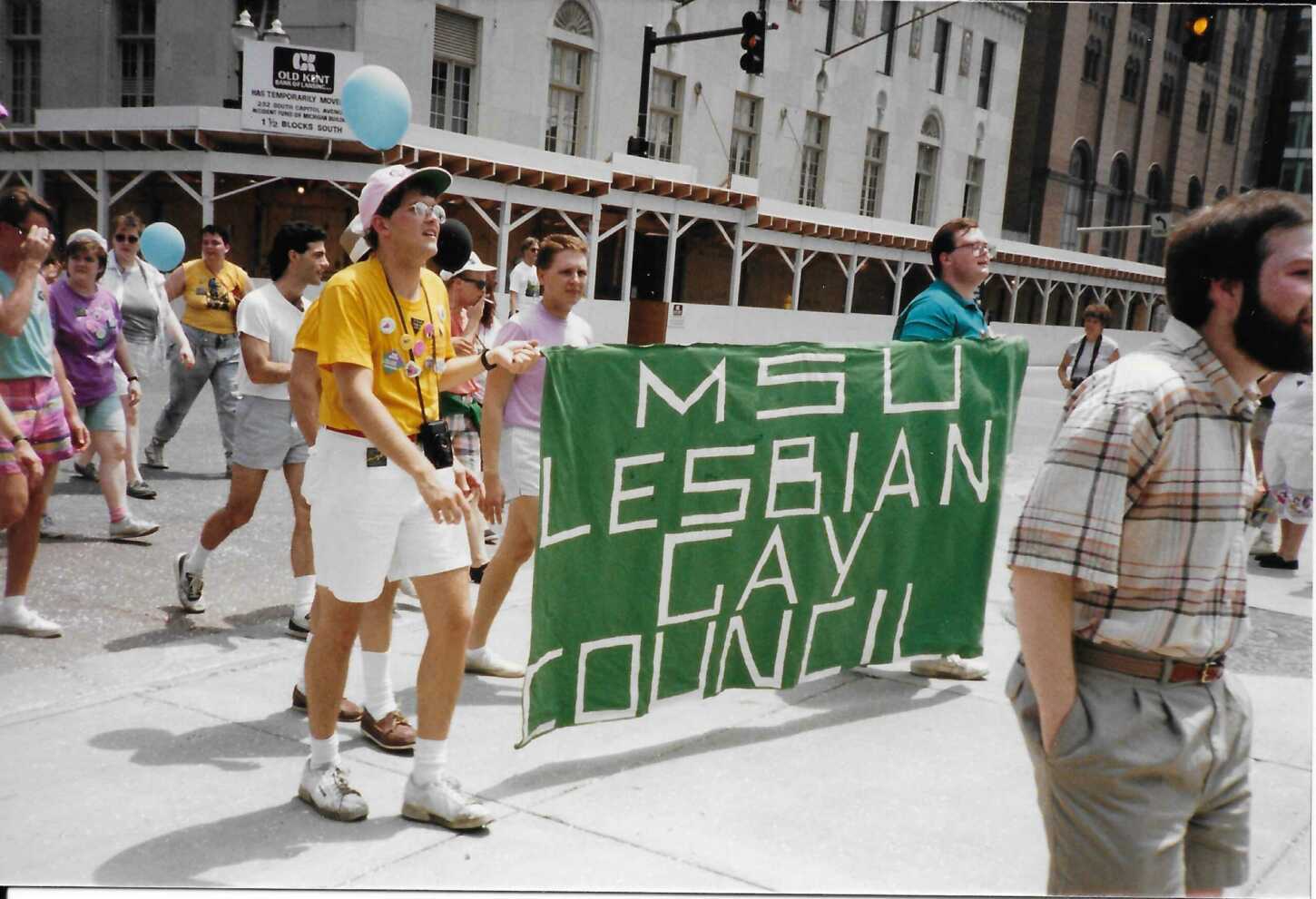 Pride March June 89 - MSU Lesbian Gay Council contingent