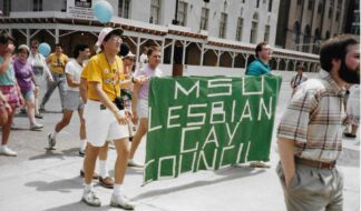 Pride March June 89 - MSU Lesbian Gay Council contingent