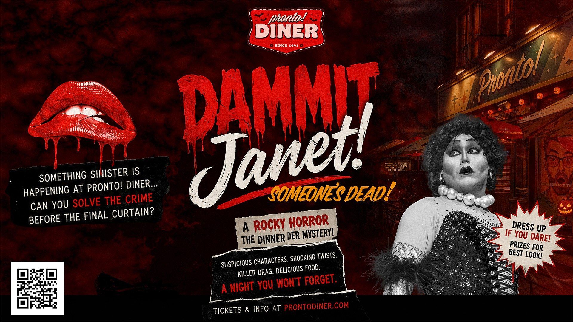 DAMMIT JANET… SOMEONE’S DEAD! A Rocky Horror Dinner Murder Mystery